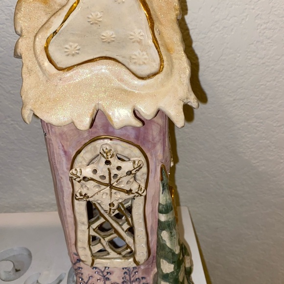 Christmas Vintage Snowflake Tower House Heather Goldminc Ceramic Art Clayworks - Picture 13 of 16